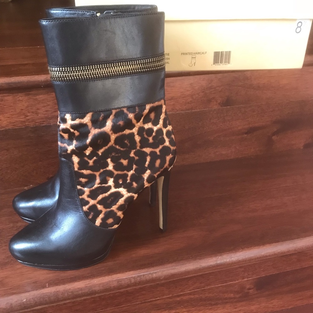 Michael Kors Haya Booties Black/Cheetah